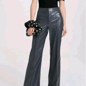 Alice + olivia Women's Dylan Vegan Leather Pants Size 2 New Gray